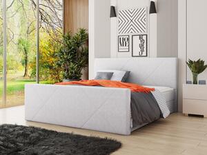 Americká postel s úložným prostorem 180x200 RANON 4 - světlá šedá + topper ZDARMA