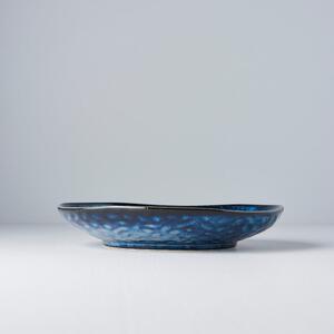 Modrý keramický talíř MIJ Indigo, ø 23 cm