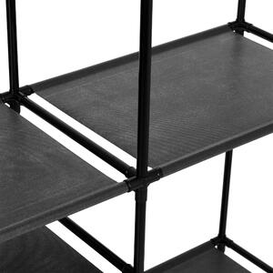 ViaDomo Via Domo - Šatní skříň s policemi Capel - černá - 107x172x35 cm