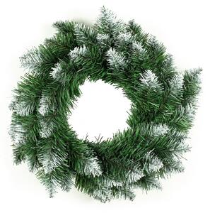 DecoKing Vánoční věnec borovice POLA bílá/zelená ø 50cm