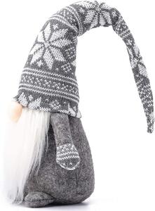 TUTUMI - Vánoční skřítek Marian, šedý úplet YX017 - 50cm