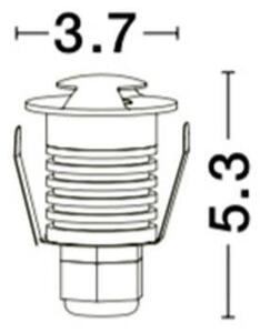 NV 8038801 Venkovní zapuštěné svítidlo do země BANG nikl satén hliník LED 1W 3000K IP67 100-240V 51st. vč. driveru - NOVA LUCE