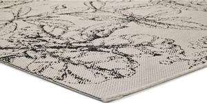 Krémový venkovní koberec Universal Tokio Leaf, 135 x 190 cm