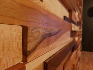 Havlíček truhlářství Dřevěný obklad 3D, hoblovaný, směs dřevin