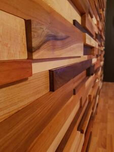 Havlíček truhlářství Dřevěný obklad 3D, hoblovaný, směs dřevin