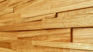 Havlíček truhlářství Dřevěný obklad 3D, dub, štípaný
