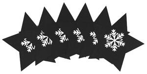 Tutumi - Vánoční obal na příbory hvězda - černá - 6 ks
