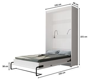 Praktická výklopná postel HAZEL 120 - bílá / dub artisan