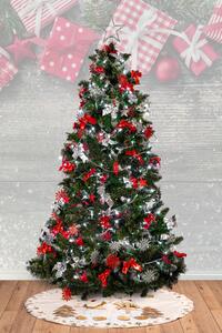 Tutumi, koberec pod vánoční stromeček 100cm, ecru s dekorem, CHR-00459