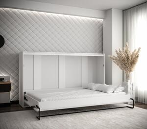 Horizontální výklopná postel HAZEL 120 - bílá / dub artisan