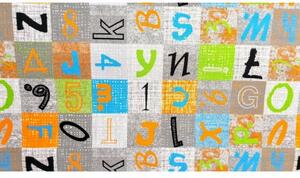 Metrážový koberec Alphabet 129 rozměr š.400 x d.353 cm KYJ Šedá, Černá B-Line