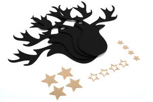 TUTUMI - vánoční obal na příbory - sob, černá, 4ks