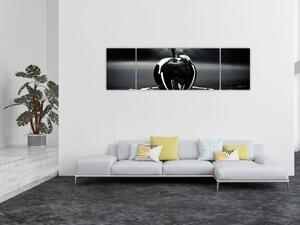 Obraz černého jablka (170x50 cm)