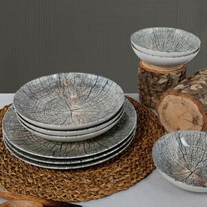18dílná sada porcelánového nádobí Güral Porselen Wood