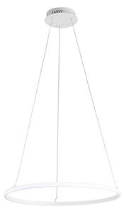 Luce Ambiente Design Závěsné LED světlo Axis, Ø 60 cm, bílé, kov,, Bílá / opál, Obývací pokoj / jídelna, kov, Moderní