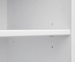 KATMANDU Dřevěná knihovna Belluno Elegante bílá, masiv, 190x90x45 cm