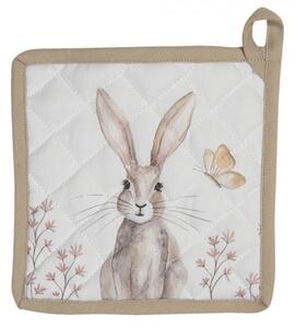 Podložka pod hrnec s motivem králíků Rustic Easter Bunny – 20x20 cm