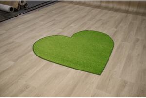 Kusový koberec Dynasty 71 - zelená - SRDCE Zelená - 100x115 cm B-Line