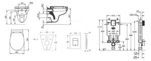 Grohe - Sada pro závěsné WC + klozet a sedátko softclose Ideal Standard Quarzo