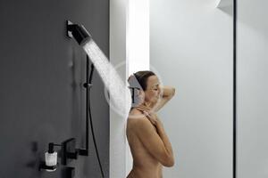 Hansgrohe - Hlavová sprcha 105, 1 proud, matná černá
