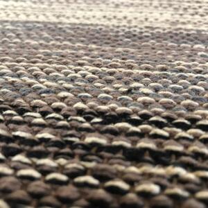 Černo-šedý bavlněný koberec Webtappeti Happy, 55 x 140 cm