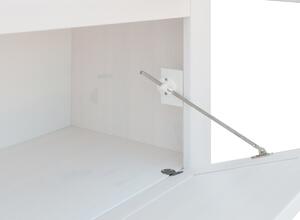 KATMANDU Vitrína malá, Marone, bílá-dub, 152x108x42 cm