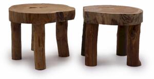Stojan | Stolička z teakového dřeva 27x20 cm (Kvalitní dřevěný stojan-stolička z teakového masivního dřeva o rozměru 27x20 cm Ideální jako podstavec pro dekorace nebo květiny)