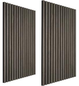 Tectake Akustické panely Sonic Wall dřevěný vzhled - šedý dub,Sada 2 kusů