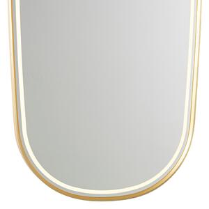 Moderní koupelnové zrcadlo zlaté včetně LED a dotykového stmívače - Geraldien