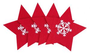TUTUMI - vánoční obal na příbory hvězda 311378A - červená, 4ks