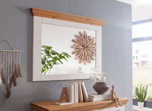 KATMANDU Zrcadlo v borovicovém rámu Marone, bílá-dub, 80x109x2,2 cm