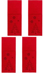 TUTUMI - Vánoční kapsa na příbory KF218-4 - červená, 4 ks