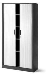 JAN NOWAK Plechová skříň se žaluziovými dveřmi model DAMIAN 900x1850x450, antracitovo-bílá