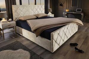 Designová postel LYSIA 180 x 200 cm krémová
