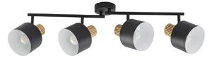 Stropní Lampa Lindby, Lenja, stmívatelné, Černá, Obývací pokoj, Kov, Moderní