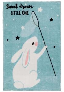 Obsession koberce Dětský kusový koberec Lollipop 181 Bunny Modrá - 90x130 cm