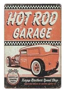 Kovová cedule Hot Rod Garage