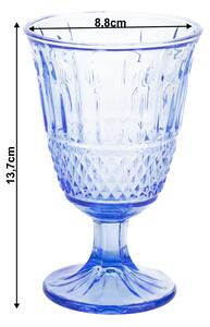 Modrá sklenice na víno Valli set 6 ks