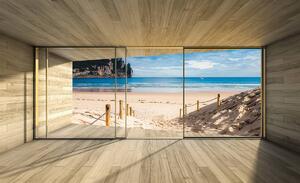 Fototapeta - Výhled na pláž (152,5x104 cm)
