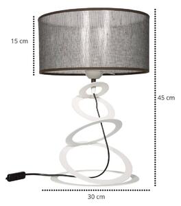 Stolní lampa INDIGO, 1x textilní stínítko (výběr ze 3 barev), (výběr ze 3 barev konstrukce), O