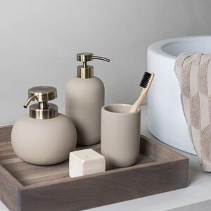 Krémová keramická WC štětka Lotus – Mette Ditmer Denmark