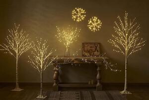 Tutumi, LED umělý vánoční stromek Bříza 121-150 cm CD007-72, bílá, CHR-00108