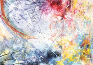 Fototapeta - Skica barevné abstrakce (152,5x104 cm)