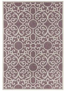 Bougari - Hanse Home koberce Kusový koberec Jaffa 103886 Purple/Taupe Bílá, Fialová - 70x200 cm