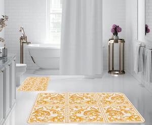 Žluto-bílé koupelnové předložky v sadě 2 ks – Oyo Concept