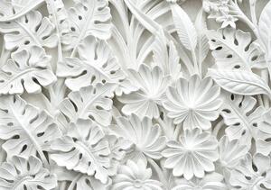 Fototapeta - Alabastrově bíllá abstrakce (254x184 cm)