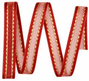 Stuha organza MONDAN RUBY RED červená 15mm x 2m (7,-Kč/m)