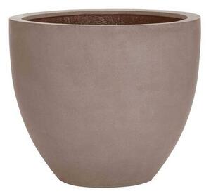 Pottery Pots Venkovní květináč kulatý Jesslyn M, Taupe (barva béžová taupe), kolekce Natural, kompozit Fiberstone, průměr 60 cm x v 52 cm, objem cca 107 l