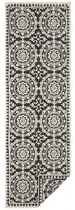 Bougari - Hanse Home koberce Běhoun Twin Supreme 104129 Black/Cream Bílá, Černá - 80x250 cm