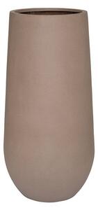 Pottery Pots Venkovní květináč kulatý Nax L, Taupe (barva béžová taupe), kolekce Natural, kompozit Fiberstone, průměr 50 cm x v 100 cm, objem cca 158 l